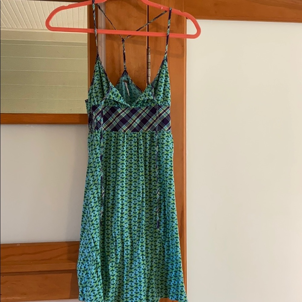 Free People Printed Plaid Racerback